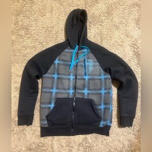 Vintage No Fear “blue & black” hoodie 90s size Medium